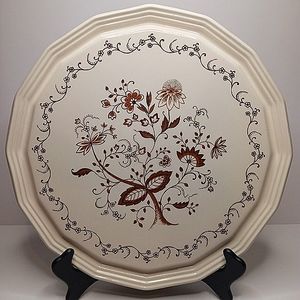 Vth Herbolzheim 13" Scalloped Edge Plate Floral Pattern Octagon Made In Germany